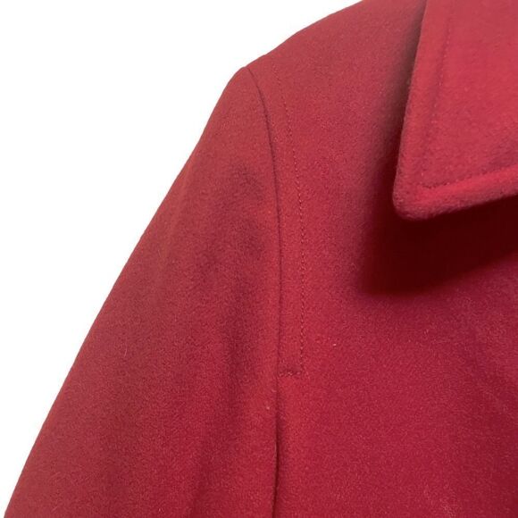 J. Crew Maroon Thinsulate Wool Pea Coat 61417 - Picture 3 of 8